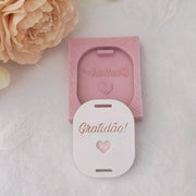 MF058MS - Molde em silicone -Etiqueta- Gratidão