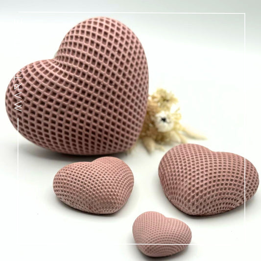 RV CORAÇÃO TEXTURIZADO - S, M, L e XL - CERÂMICA PERFUMADA - MARTA HOME