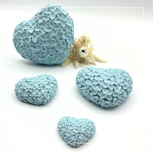 RV CORAÇÃO TEXTURIZADO FLOR- S, M, L e XL - CERÂMICA PERFUMADA - MARTA HOME