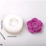F028MS-  Flor hibisco  Molde de Silicone