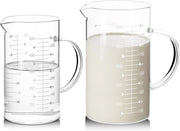 Conjunto de 2 Copos Medidores de Vidro 0,5L + 1L