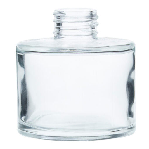 Frasco Vidro Transparente Difusor Redondo rosca -  100 mL - Sem tampa