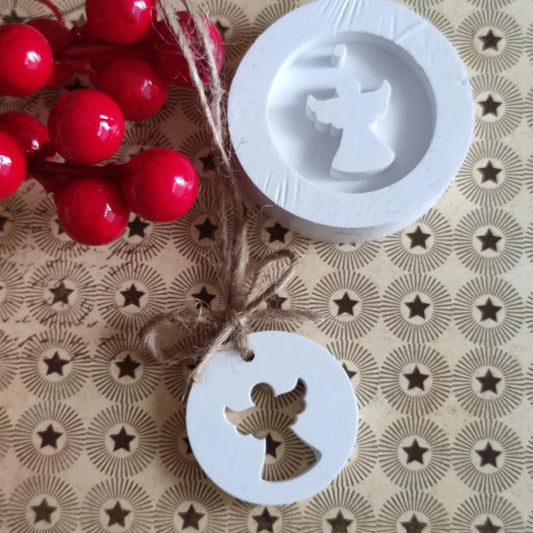 NA100MS- Molde em silicone, Circulo com anjo