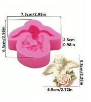 NA087MS - Molde Anjo  com Rosa