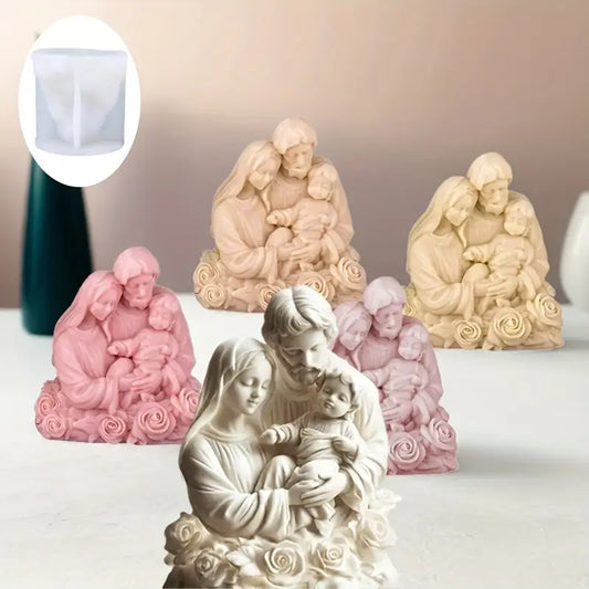 NA102MS - Molde De Silicone Sagrada Família de Jesus