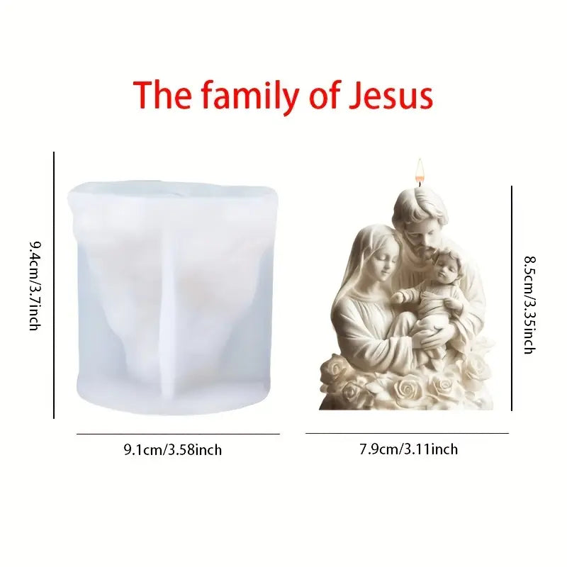 NA102MS - Molde De Silicone Sagrada Família de Jesus