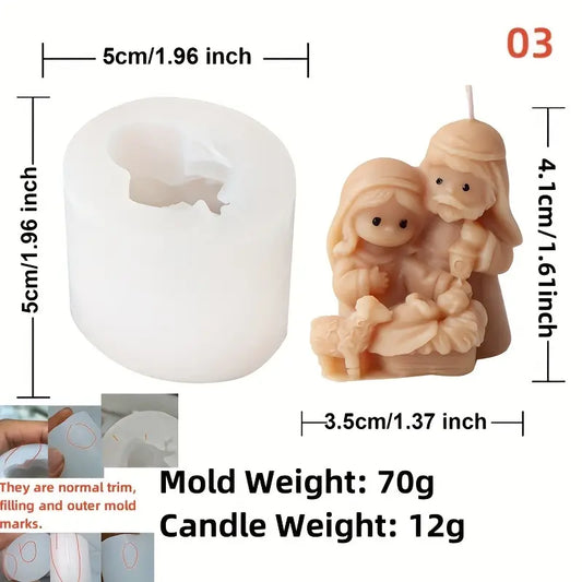 NA107MS - Molde De Silicone Família Nascimento