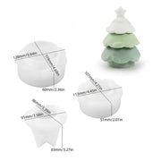 NA108MS - Molde Silicone Suporte Velas Natal 3 Peças