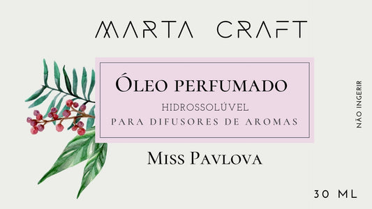 RV Óleo perfumado hidrossolúvel p/ Difusores 30 ml - MISS PAVLOVA