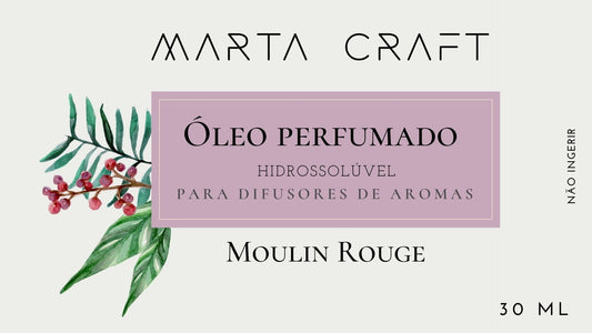 RV Óleo perfumado hidrossolúvel p/ Difusores 30 ml - MOULIN ROUGE