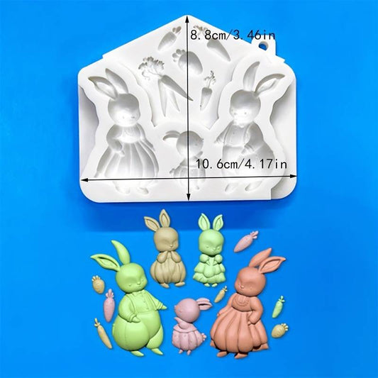 P0019MS- Molde Coelhinhos Páscoa 2 modelos