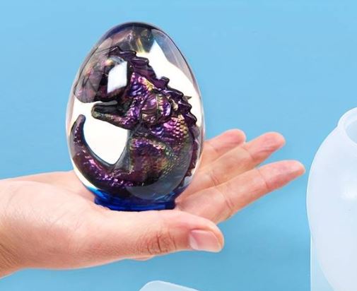 P020MS - Molde de silicone epoxi - Ovo