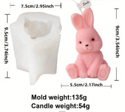 P022MS- Coelho 3D Páscoa - Molde de Silicone