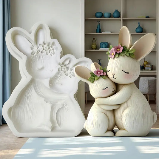 P025MS- Coelhinhos Páscoa - Molde de Silicone