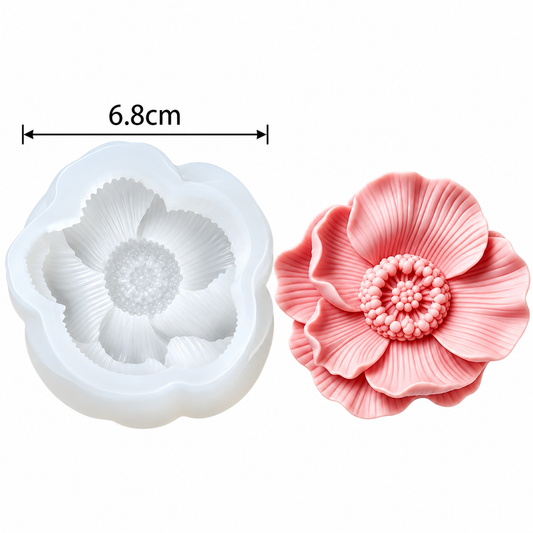 F005MS - Molde de Silicone  Papoila