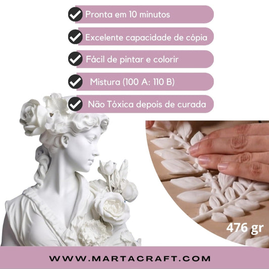 Resina de poliuretano branca POLYWHITE - 500g/1KG
