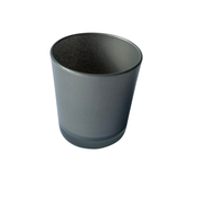 Copo Vidro Prateado Brilhante Mate C/Fundo Alto - 220 ml