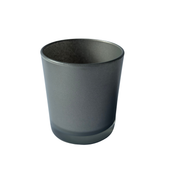 Copo Vidro Prateado Brilhante Mate C/Fundo Alto - 220 ml