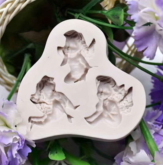 NA014MS - Set 3 Anjos- Molde de Silicone