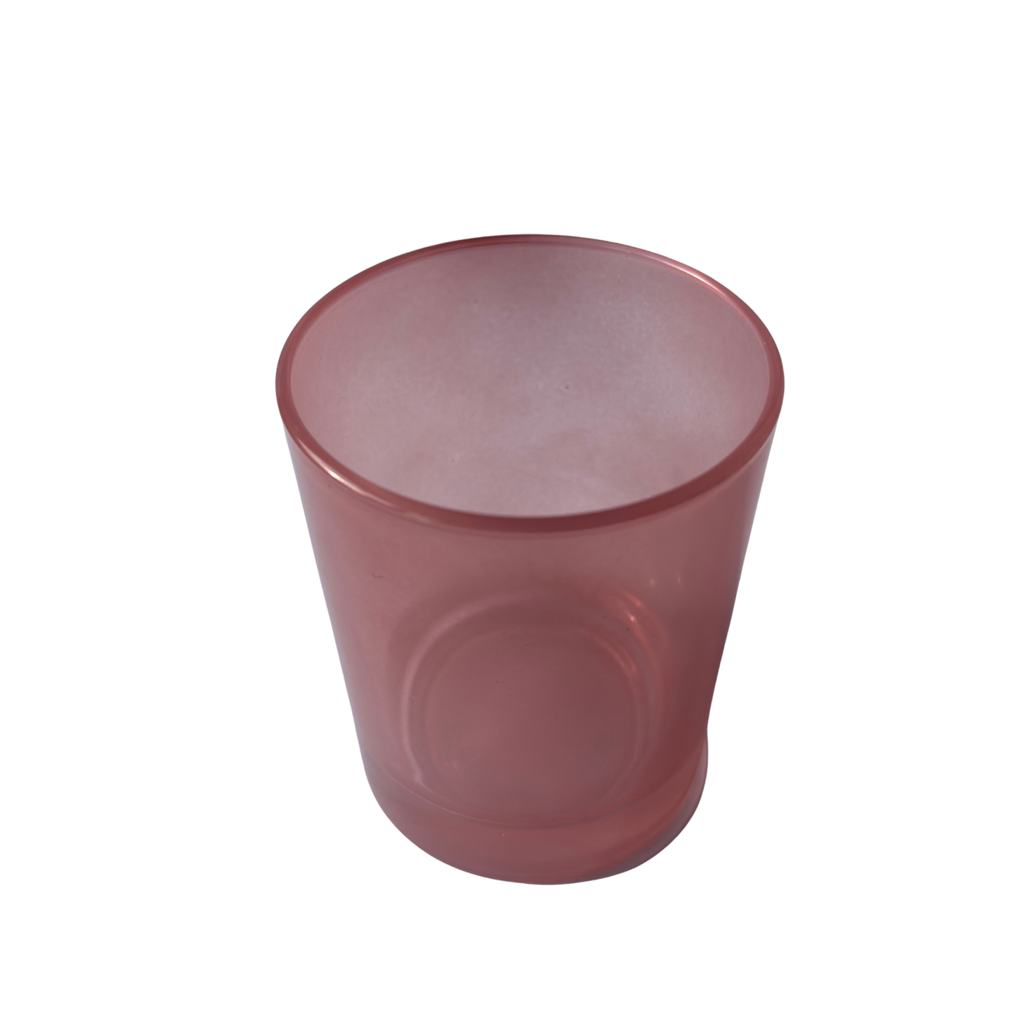 Copo Vidro Rosa Brilhante Translúcido C/Fundo Alto - 180 ml