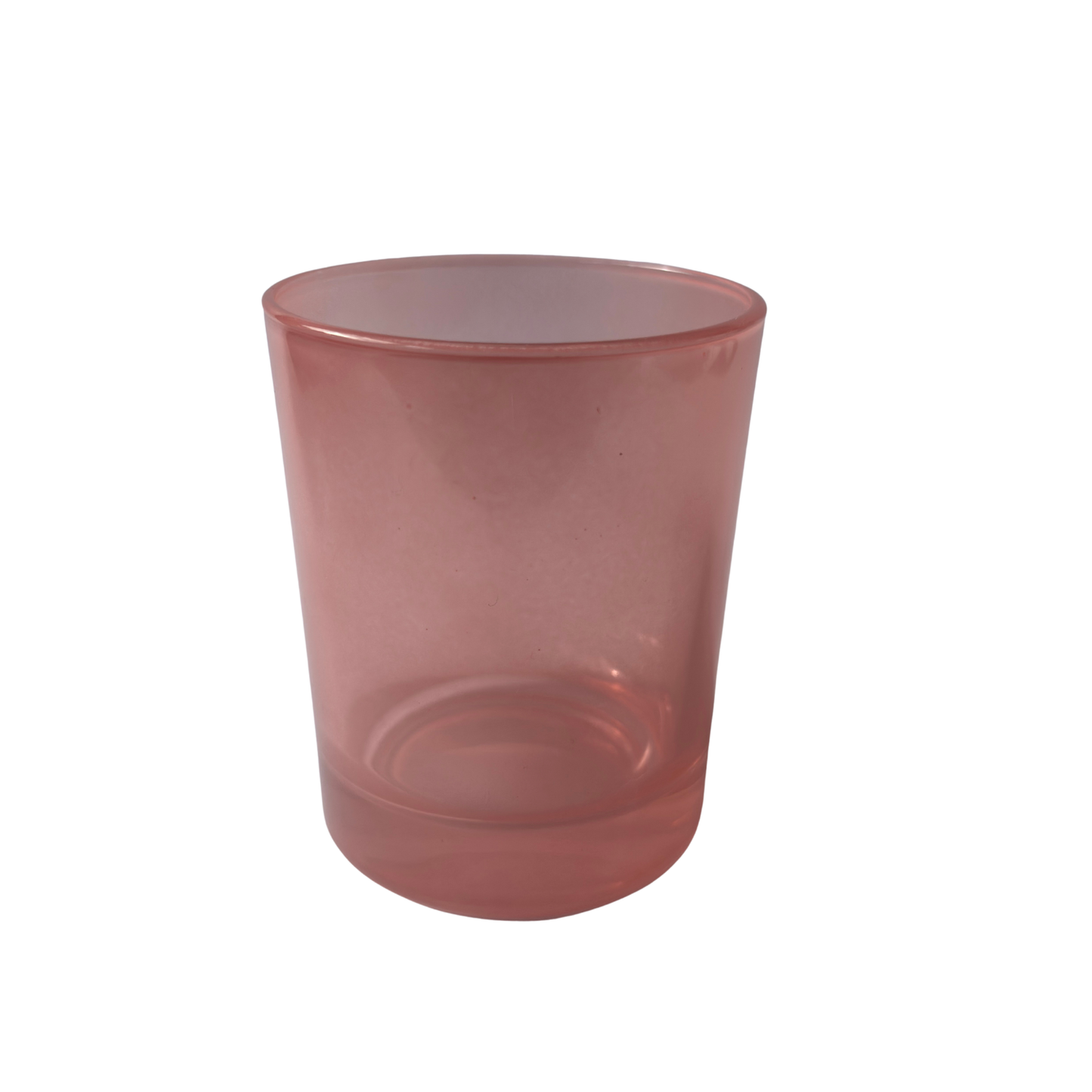 Copo Vidro Rosa Brilhante Translúcido C/Fundo Alto - 180 ml