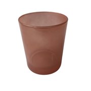 Copo Vidro Rosa Brilhante Translúcido C/Fundo Alto- 220 ml