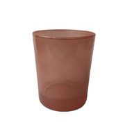 Copo Vidro Rosa Brilhante Translúcido C/Fundo Alto- 220 ml