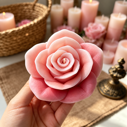 F090MS-  Molde Flor Rosa 3D