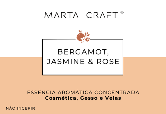 Essência aromática concentrada - Bergamot, Jasmine & Rose