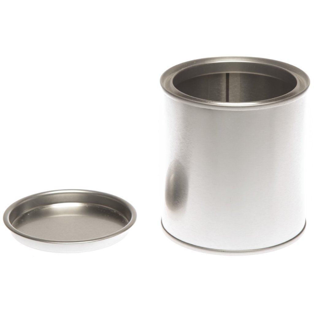 Lata de Metal Redonda Vazia  com tampa de pressão - 125 ml / 250 ml