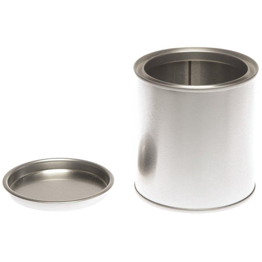 Lata de Metal Redonda Vazia com tampa de pressão - 125 ml / 250 ml