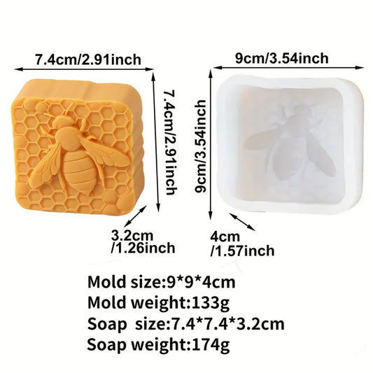 S004MS - Molde Silicone Favo de Mel de Abelha