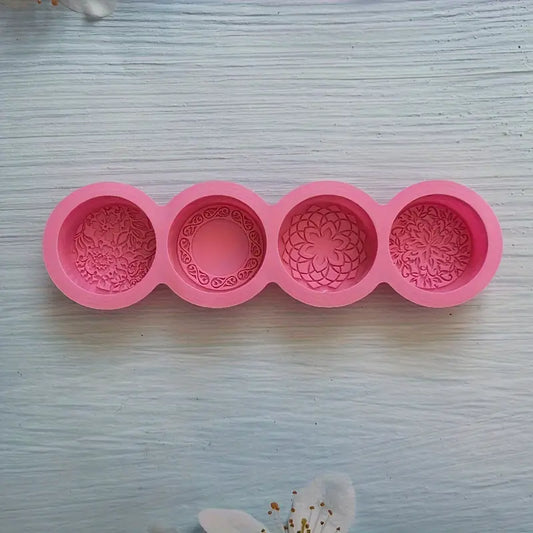 S038MS - Molde Silicone Floral 3D Sabão e Cera