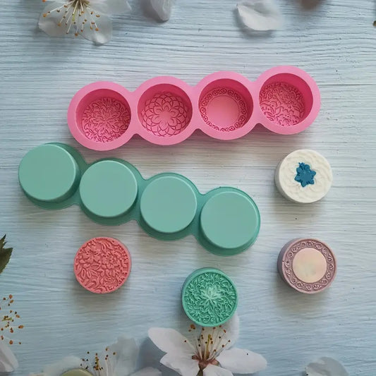 S038MS - Molde Silicone Floral 3D Sabão e Cera