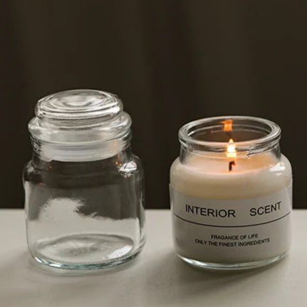 Pote de vidro com tampa herméticos - Recipientes de vela scented copo vazio