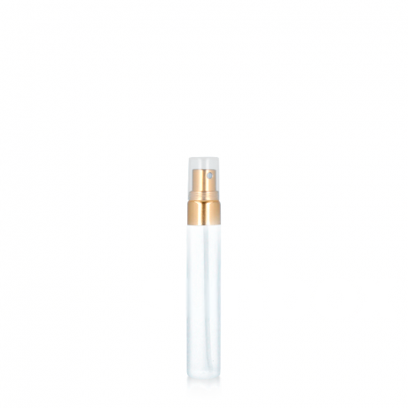 Frasco Vidro Transparente  - 5 mL- Set 10 unidades + Tampa Prata/Dourada/Transparente