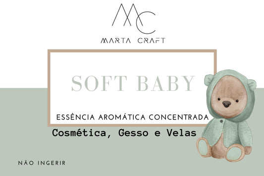 Essência aromática concentrada para Velas e Sabonetes e Gesso  -Soft Baby