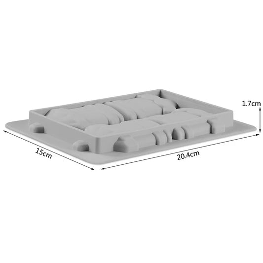 FC091MS -Molde de Silicone 4 cavidade carrossel