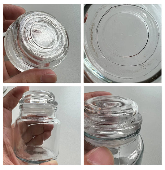 Pote de vidro com tampa herméticos - Recipientes de vela scented copo vazio