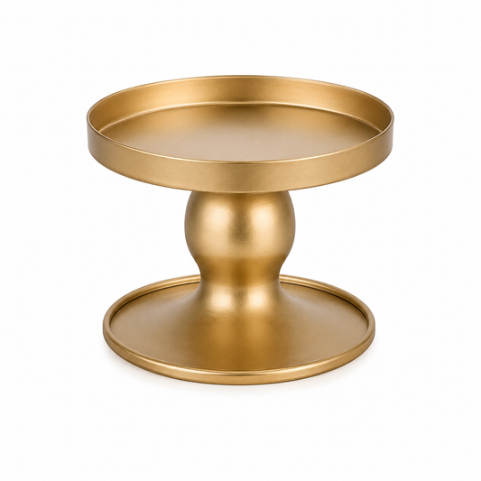 Suporte para Velas Dupla Face em Metal Dourado (Latão)