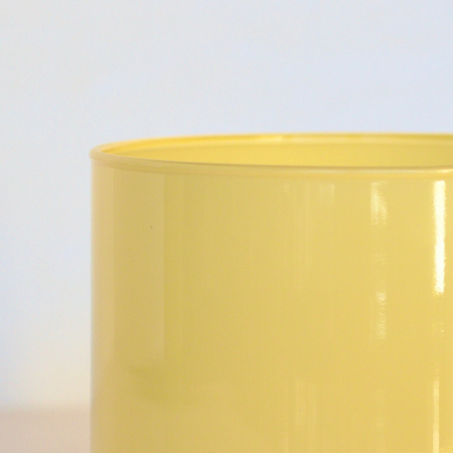 | Pote de Vidro Boca Larga 100*80mm Amarelo