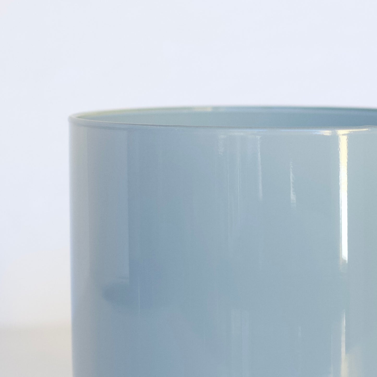 | Pote de Vidro Boca Larga 100*80mm Azul