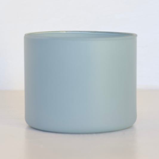 | Pote de Vidro Boca Larga 80*100mm Azul