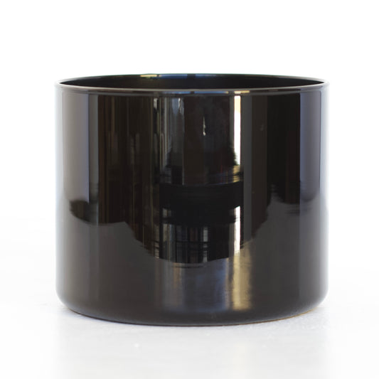 | Pote de Vidro Boca Larga 80*100mm Preto