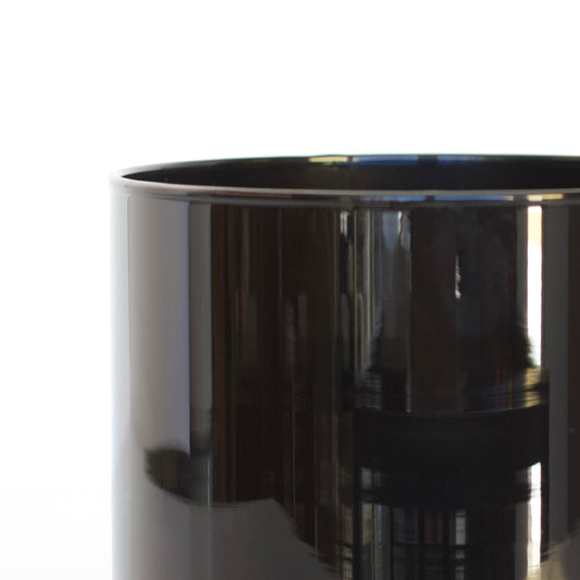 | Pote de Vidro Boca Larga 80*100mm Preto