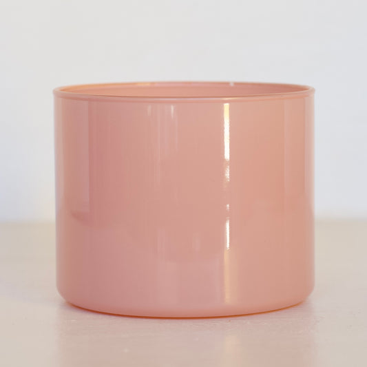 | Pote de Vidro Boca Larga 100*80mm Rosa