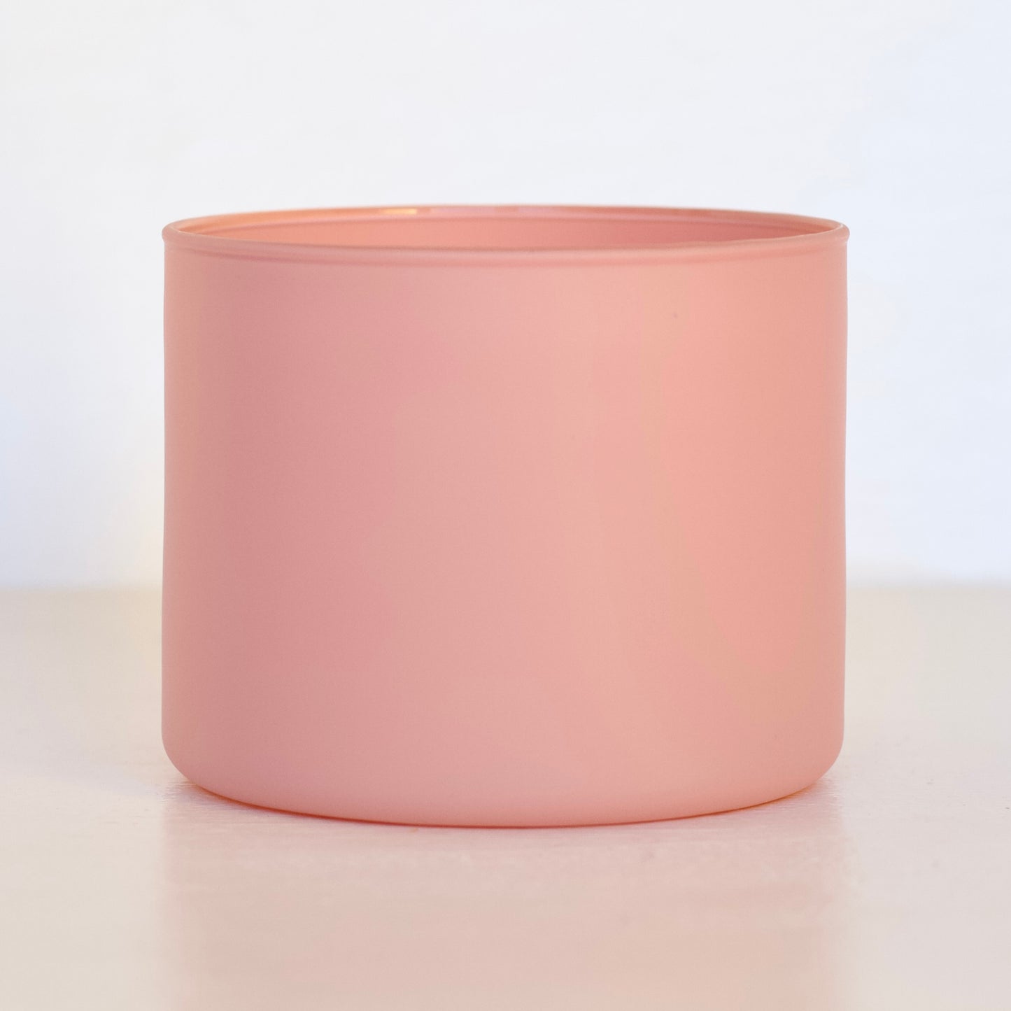 | Pote de Vidro Boca Larga 100*80mm Rosa