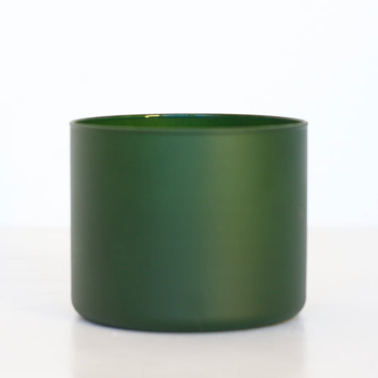 | Pote de Vidro Largo Verde 100*80mm