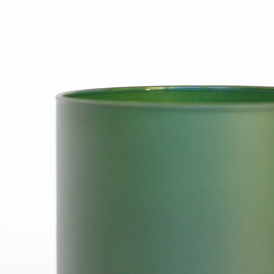 | Pote de Vidro Largo Verde 100*80mm