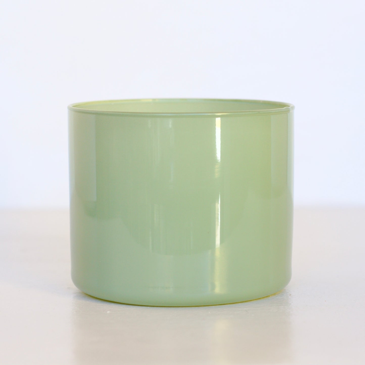 | Pote de Vidro Boca Larga 100*80mm Verde Brilhante